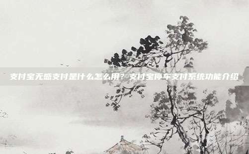支付宝无感支付是什么怎么用?支付宝停车支付系统功能介绍